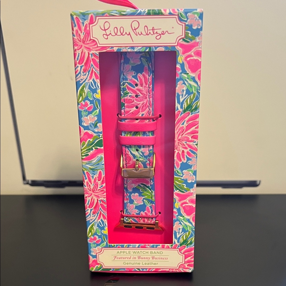 Lilly Pulitzer Pink and Blue Floral Watch Band